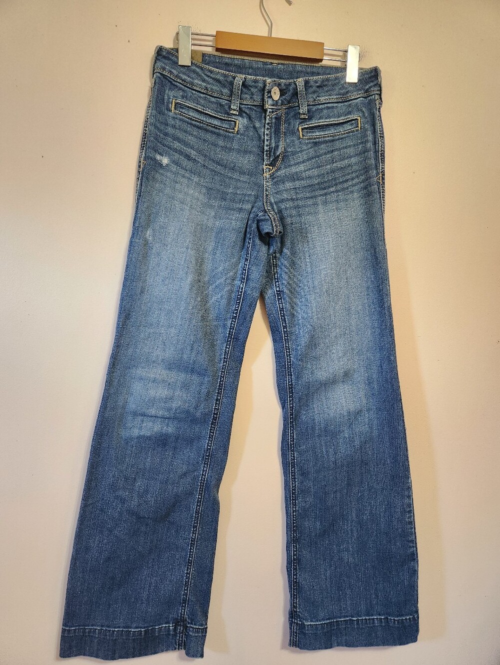 Ariat Trouser Lucy Wide Boot Leg Jeans Pacific Wash Western Denim Size 29 R